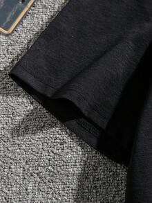 Manfinity LEGND 男款大尺碼標語印花 T 卹 - 黑色 - 查看 5