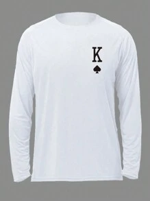 Manfinity Homme Männer Playing Card Druck Splicing T-shirt