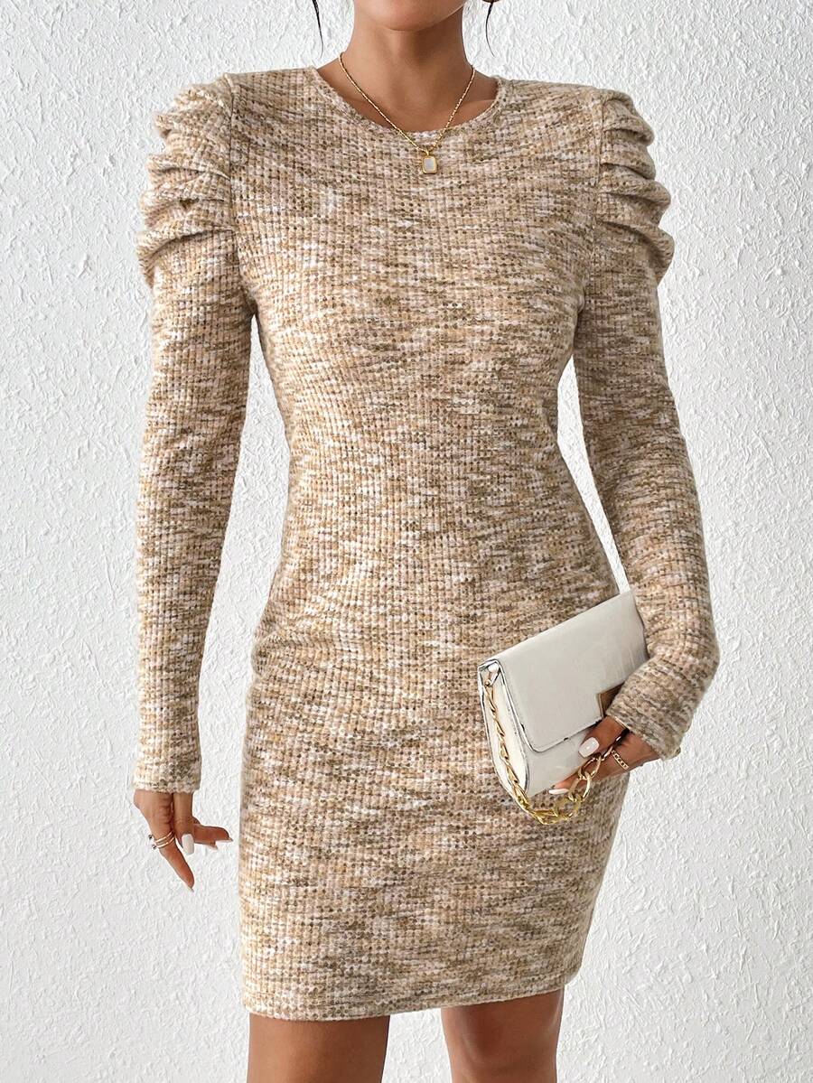 SHEIN Privé 連身裙 - 卡其色 - 查看 1