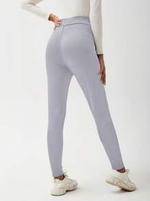 SHEIN LUNE Leggings térmicos con parche de letra