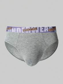 Men's Multicolor Plain High Stretch Sporty Briefs Underwear With Tape Detail - Multicolor - View 4