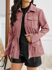 SHEIN Frenchy Women Jackets - Dusty Pink - View 3