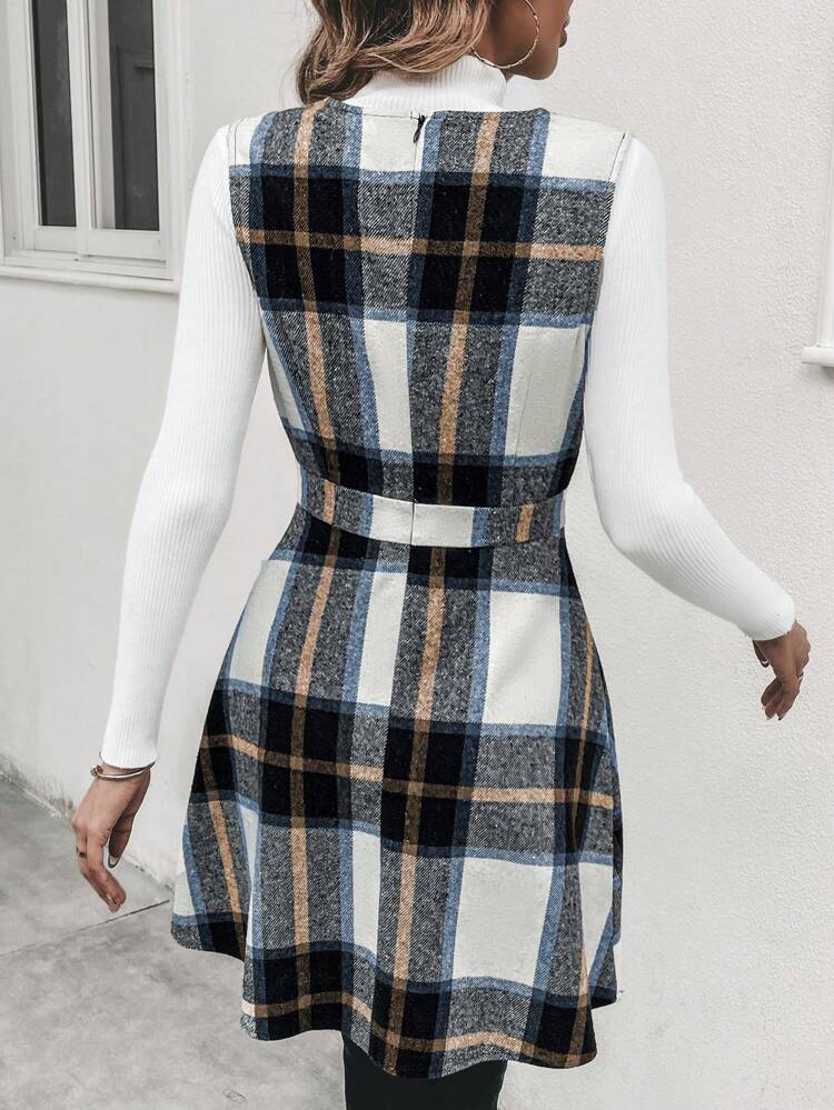 Women's Plaid Casual Everyday Dress