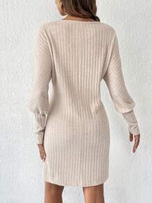 SHEIN Frenchy 女性連身裙 - 杏色 - 查看 2