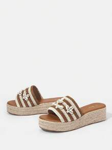 SheIn VCAY 女士楔形高跟鞋和厚底鞋 - 咖啡棕 - 查看 3