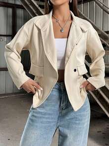 SHEIN Unity 外套 - 杏色 - 查看 3