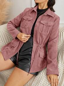 SHEIN Frenchy Women Jackets - Dusty Pink - View 6