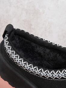 SHUZIA Zapatillas cómodas y cálidas con puntera redonda, suela gruesa y adorable para mujer, negro, para uso en el hogar y el exterior, ideales como regalo en Navidad, otoño, invierno, Año Nuevo, San Valentín y verano