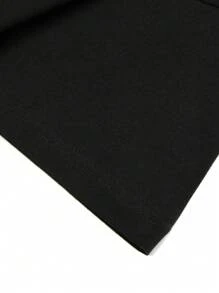 男星鏈圖案數位印花 T 卹 - 黑色 - 查看 7