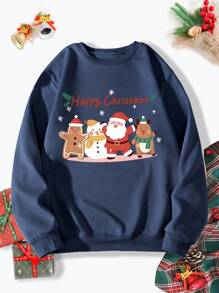 Men's Christmas Pattern Sweatshirt - Royal Blue - View 5