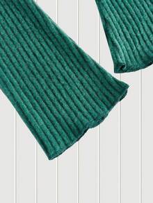 SHEIN EZwear 女性條紋圖案T恤