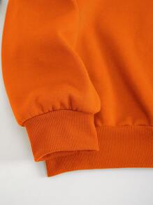 Áo nỉ lót nhiệt in hình đầu lâu Giáng sinh cỡ lớn - trái cam - Xem 4