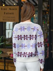 SHEIN Frenchy Graphic Pattern Drop Shoulder Cardigan