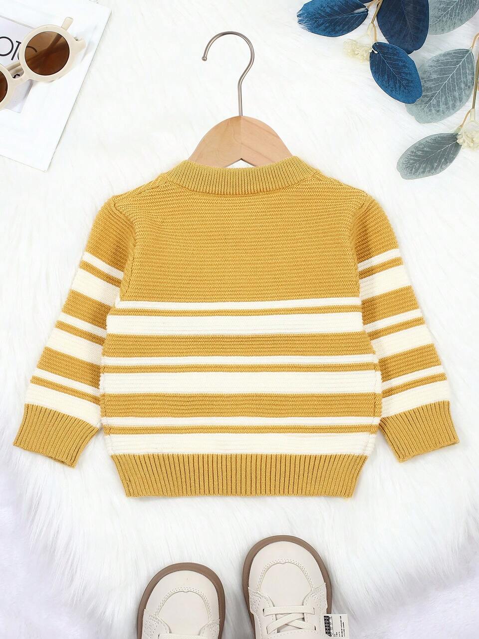 Baby (boys) Striped Button Cardigan