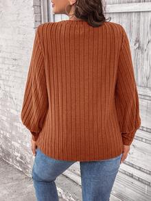 SHEIN LUNE Camiseta T De Gran Tamaño - Óxido marrón - Ver 2