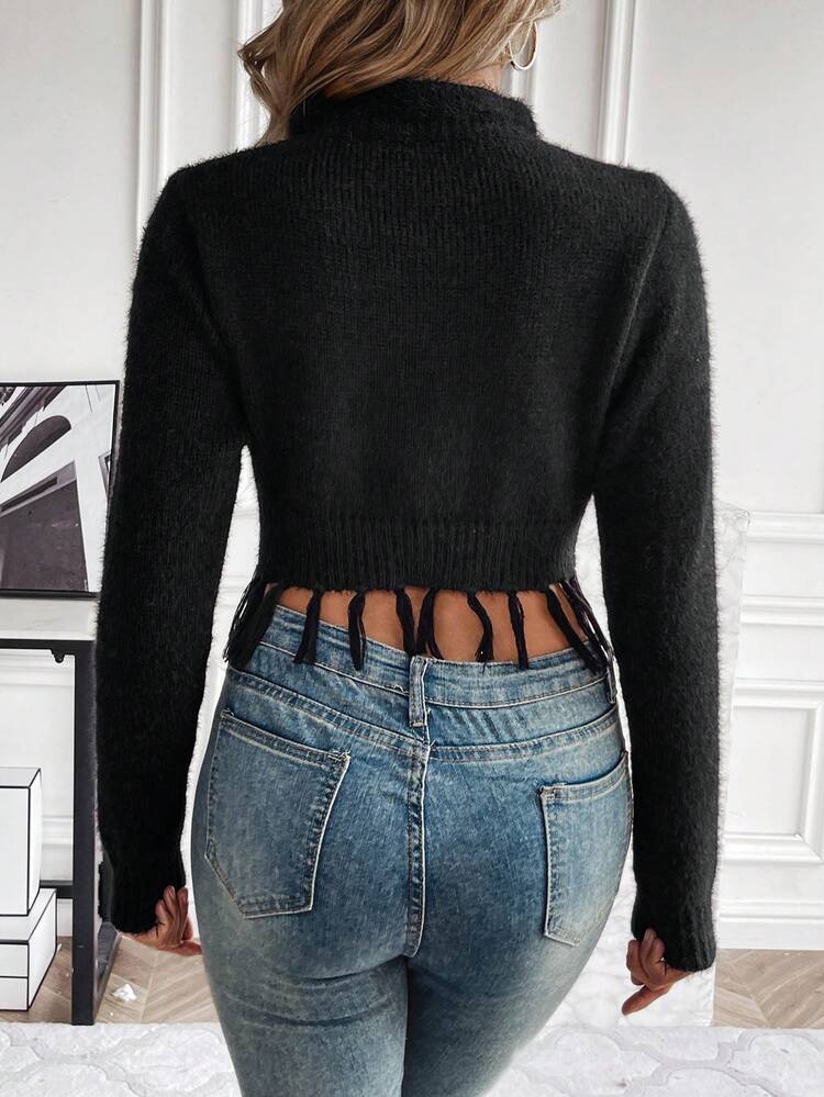 Women'S Tie Front Open Cardigan