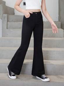 Sparklyn Tween Girl Stretchy Flare Jeans Summer Holiday