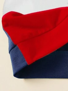 嬰兒男孩拼色恐龍圖案運動衫和長款長褲,合適的適用於戶外玩在秋季和冬天 - 藏蓝色 - 查看 6