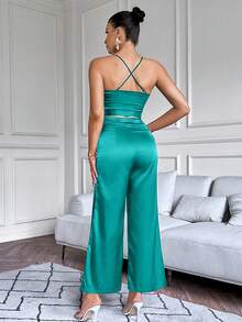 SHEIN BIZwear 套裝 - 藍色 - 查看 2