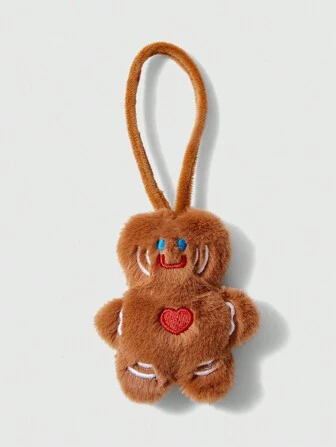 Accesorio De Llavero De Hombre De Galleta De Jengibre De Peluche De Regalo Romwe