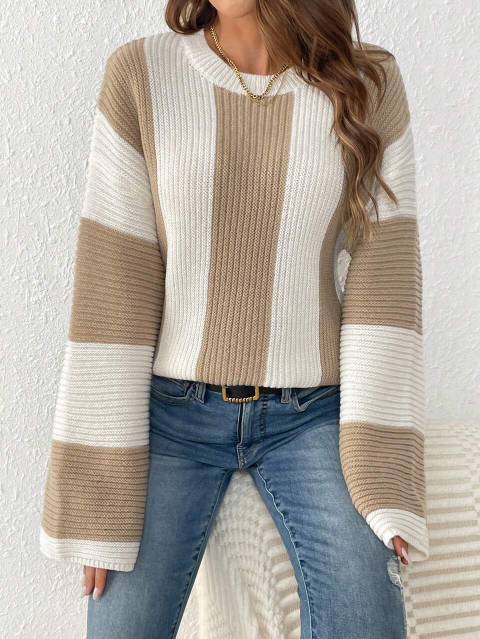 Women's Striped Sweater Winter Casual