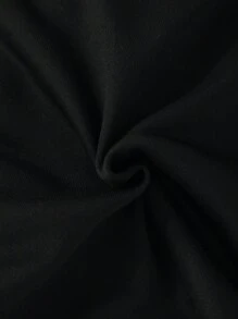 SHEIN Áo nỉ cho bé trai tuổi teen với họa tiết chữ in - màu đen - Xem 3