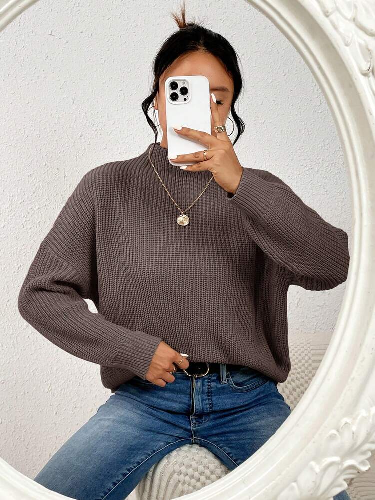 Versatile Everyday Simple Sweater Pullover Knit Pullover Fall Winter Sweater