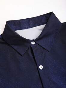 Manfinity LEGND Men's Gradient Button Shirt - Royal Blue - View 4