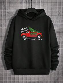 SWAVVY 1 Miếng In Giáng sinh Áo nỉ có mũ - màu đen - Xem 3