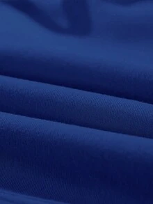 Flirla 加大尺寸字母圖形下垂肩保暖運動衫 - 黑色 - 查看 6