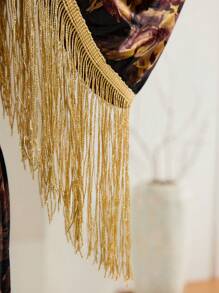 Al Najma 流苏细节花卉印花束带连衣裙 - 彩色 - 查看 6