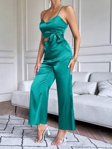 SHEIN BIZwear 套裝 - 藍色 - 查看 5