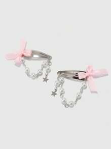 ROMWE Kawaii 1pair Cute Hair Clips Valentines Claw Clips Hair Claws Hair Barrettes - Multicolor - View 1