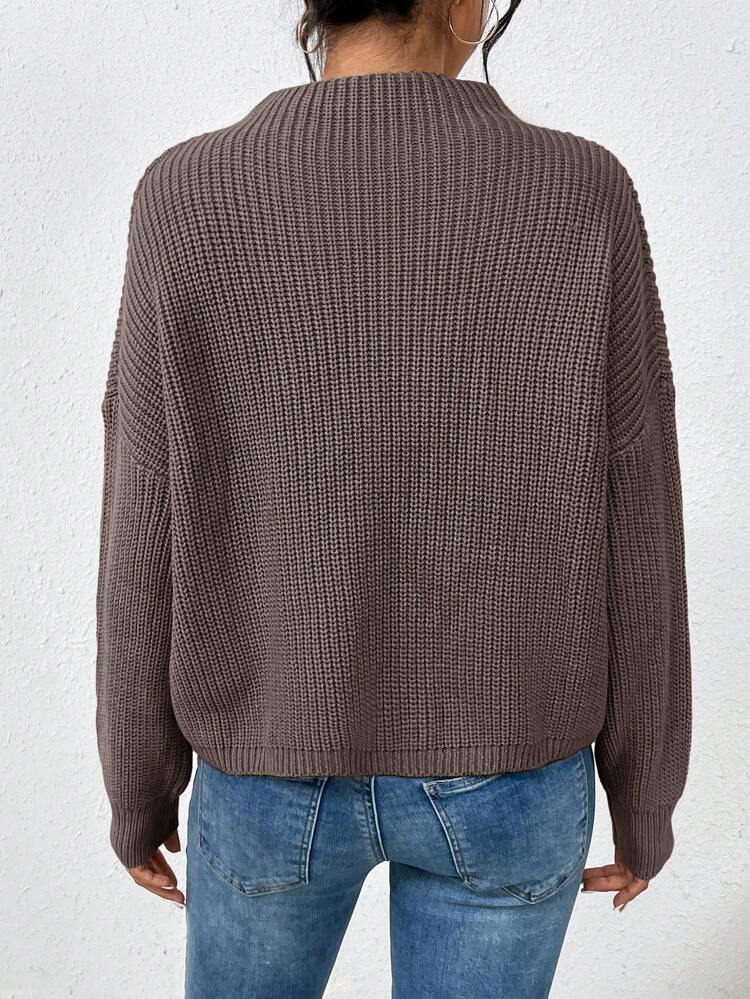 Versatile Everyday Simple Sweater Pullover Knit Pullover Fall Winter Sweater