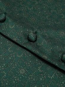 Men Fashionable Green Suit Vest - Green - View 5