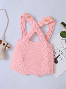 Baby Girls' Sweater Jumpsuit, No T-Shirt Included - Pink - View 2