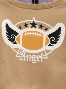 SHEIN 寶寶男孩字母圖案運動衫和運動長褲 - 彩色 - 查看 6