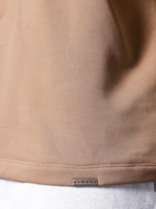 SUMWON Oversized Fit Polo With Front Graphic Print Shirt - Apricot - View 6