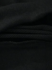 SHEIN Áo nỉ cho bé trai tuổi teen với họa tiết chữ in - màu đen - Xem 4