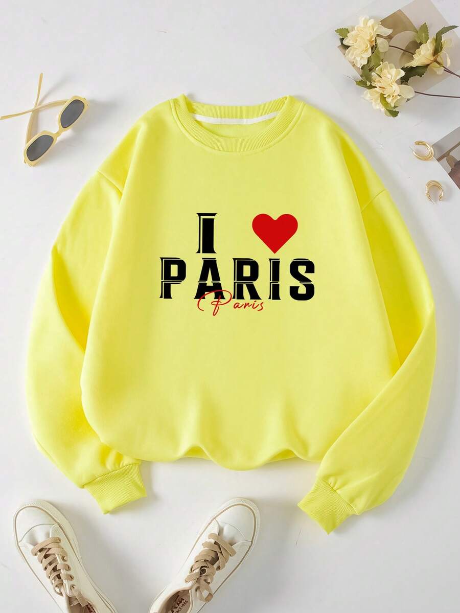 SHEIN EZwear 大碼運動衫 - 黃色 - 查看 1