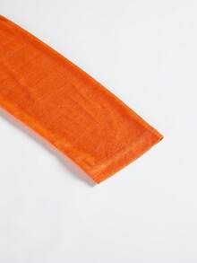 Áo khoác cardigan dài cài cúc màu trơn dành cho nữ, kiểu dáng thường ngày. - trái cam - Xem 3