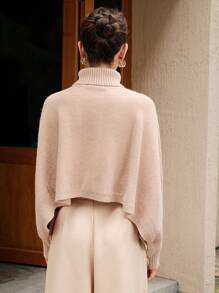 Anewsta Ngắn Cổ cao tay cánh Áo len - Lạc đà - Xem 2
