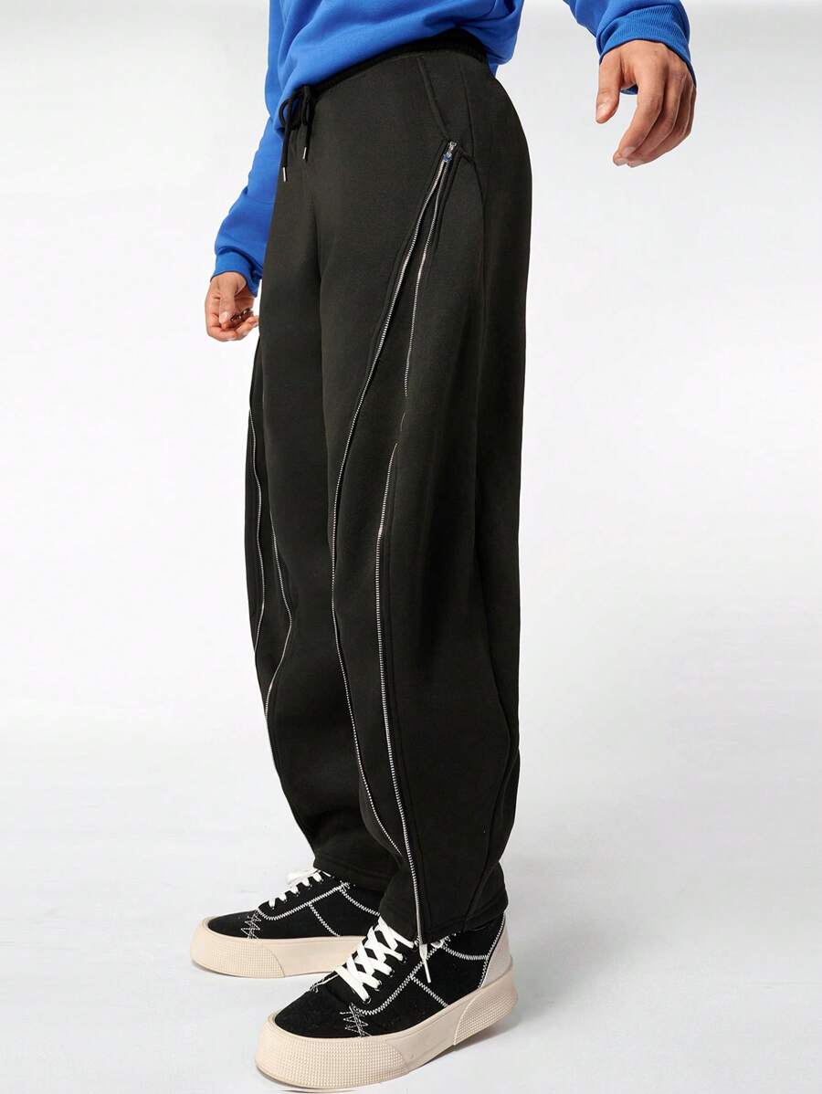 Manfinity VCAY Nam Contrast Piping Eo dây rút Quần thể thao - màu đen - Xem 1
