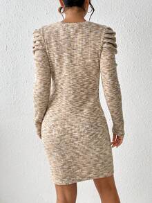 SHEIN Privé 連身裙 - 卡其色 - 查看 2