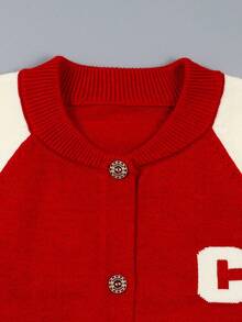 Baby Boys' Letter Striped Cardigan - Red - View 7
