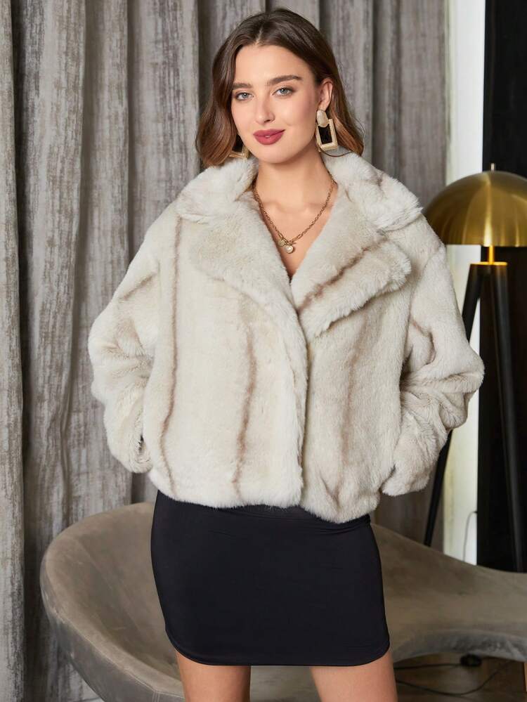 Open Front Fuzzy Coat