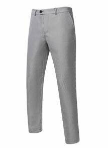 Manfinity Mode 西裝褲 - 黑與白 - 查看 4