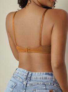 SHEIN Sujetador inalámbrico liso para mujer