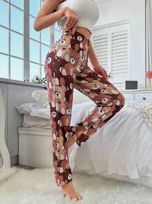 Bear Love Pajamas Bottoms - Multicolor - View 4