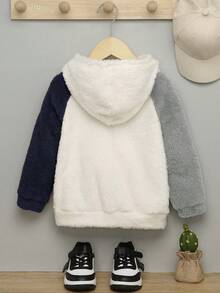 SHEIN 男童字母刺绣插肩袖泰迪熊卫衣 - 彩色 - 查看 2